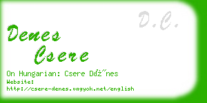 denes csere business card